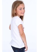 Tricou cu aplicatie, alb NDZ8171 - Magazin online - Boutique